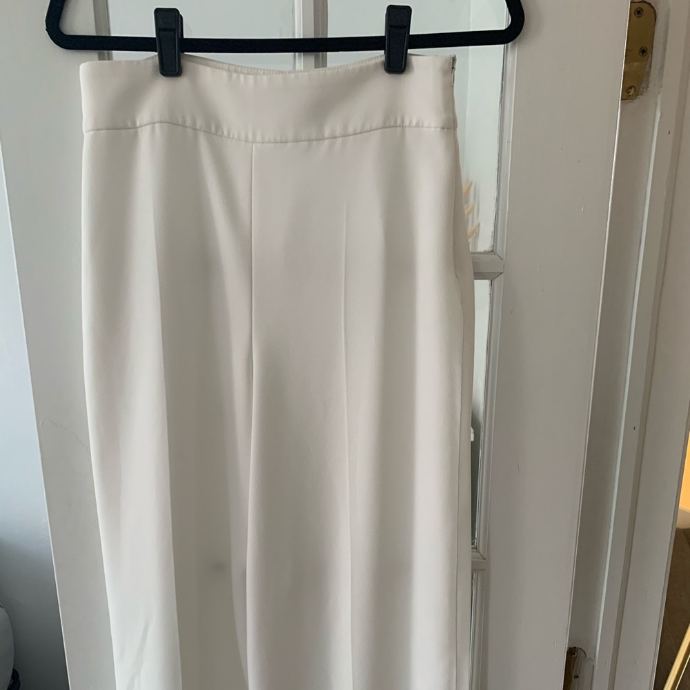 Crepe wide leg pants
